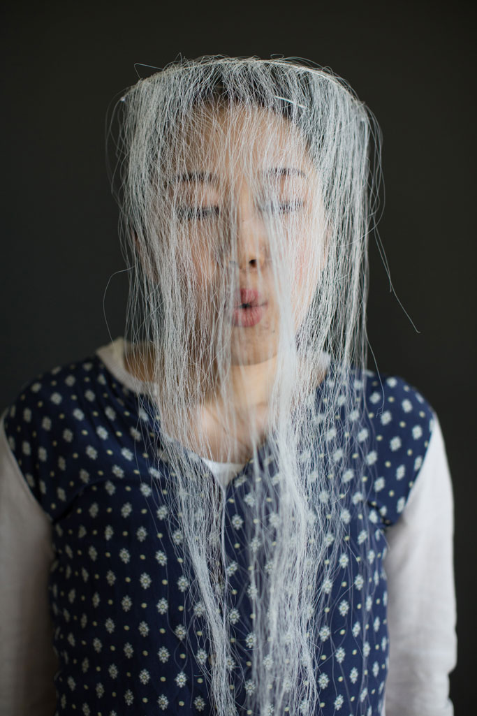 Hazuki and her ITS 2016 Collection in the ITS Artwork exhibition space