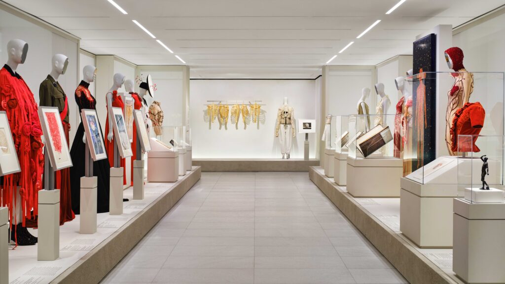 Installation view of Costume Art at The Metropolitan Museum of Art featuring ITS Contest designers