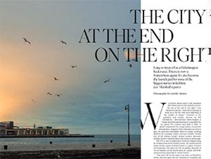 an article in a magazine about the city at the end of the night