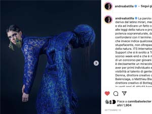 a woman in a blue dress with a strange face