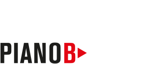 a black and red logo with a red arrow